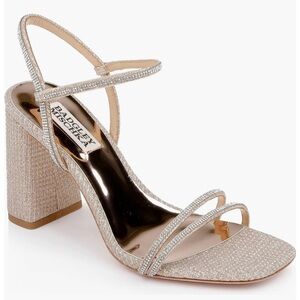 Badgley Mischa Collection Firey Ankle Strap Sandals Pale Gold Size 6